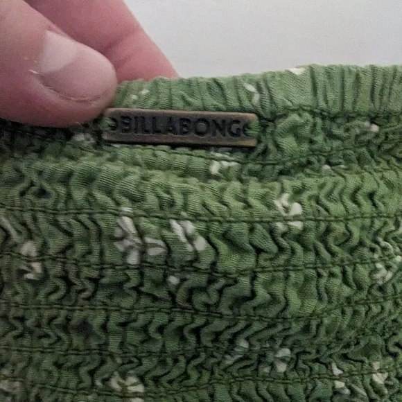 Billabong cottage core green peasant crop - Picture 7 of 7